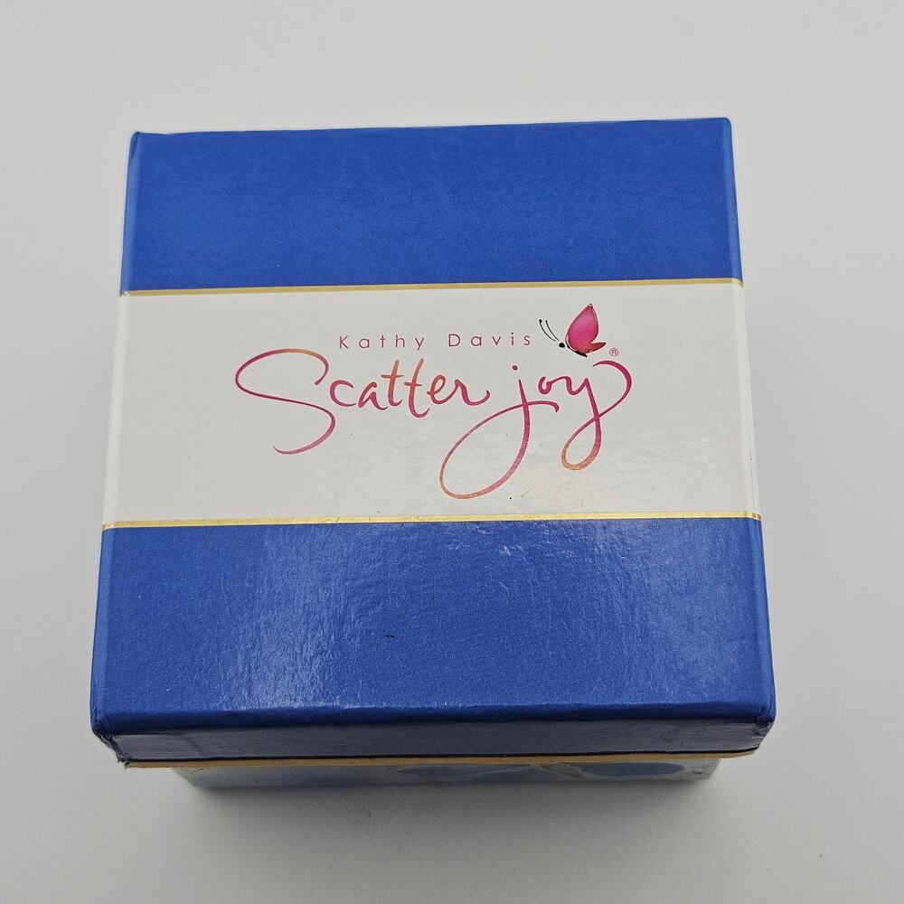Kathy Davis Scatter Joy Analog Wrist Watch Silver Faith Graphic Pink Floral NEW - Picture 4 of 4